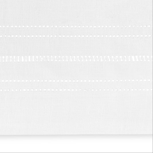 Drawn Thread Lambrequin Ladder & Hemstitch Edge Ivory White