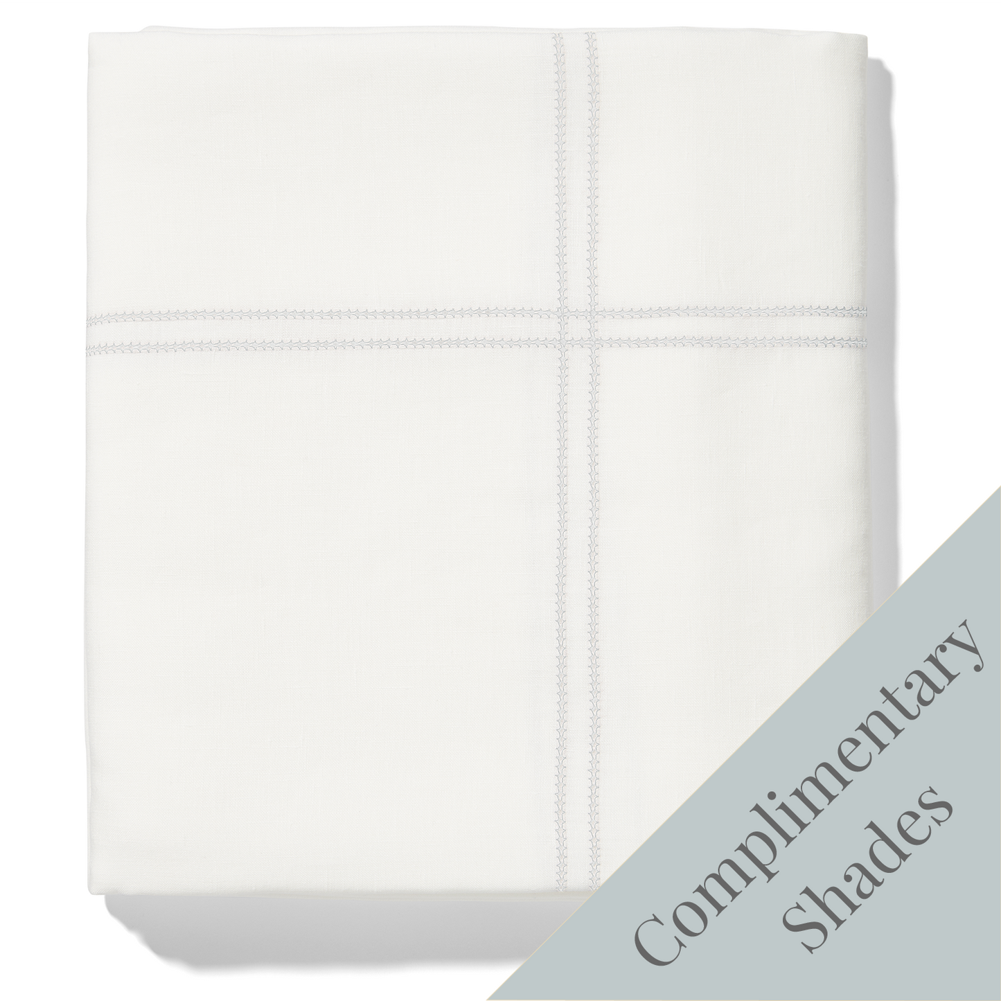 Duvet Cover Hemstitch Deep Parma Grey