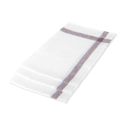 Set of 3 Kitchen Towels in French Red & Blue