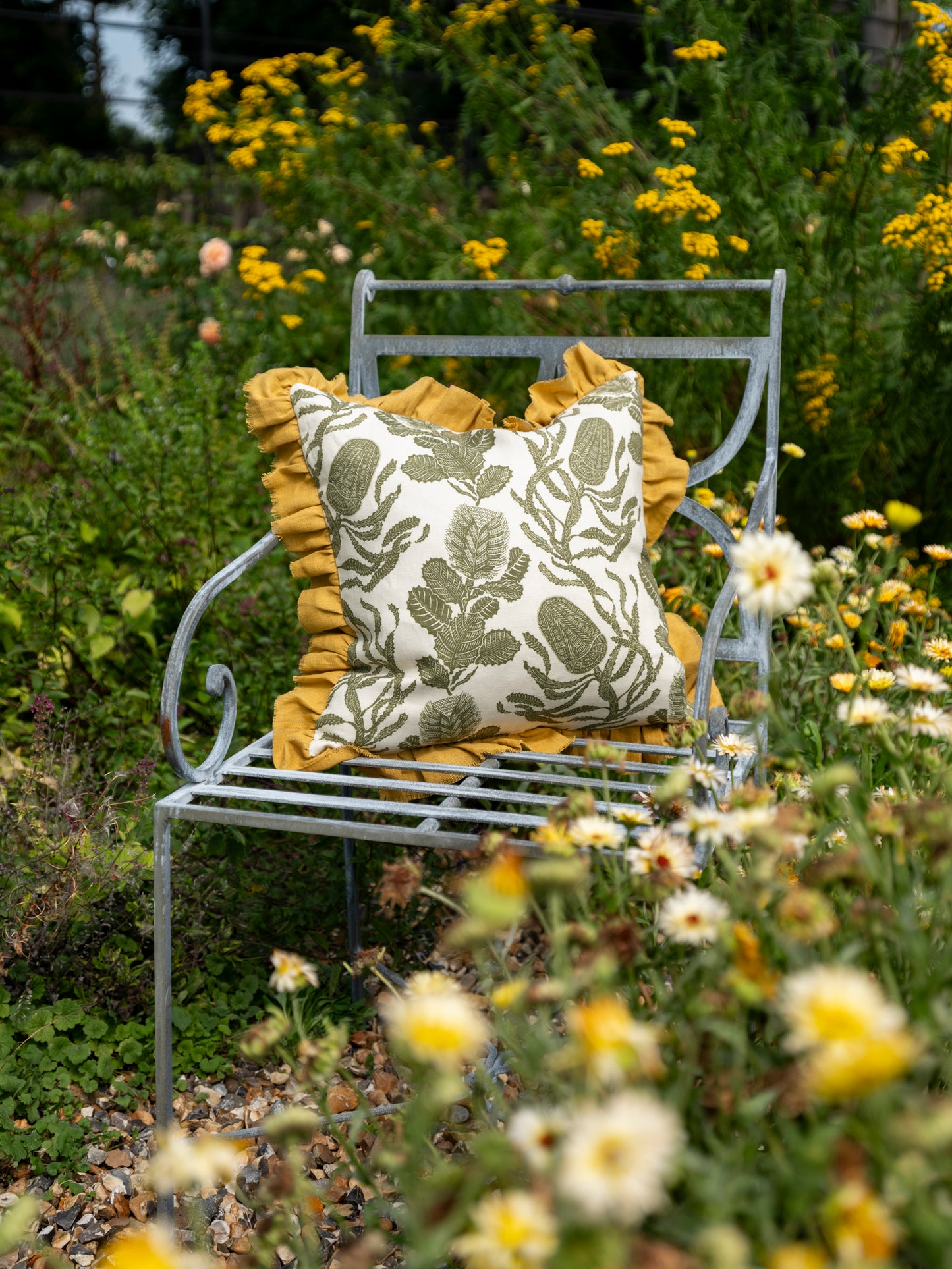 Cape Botanical Dual Use Printed Linen Botanical Green/Oyster