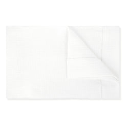Liège Bath Sheet in Ivory White Waffle with White Hemstitch