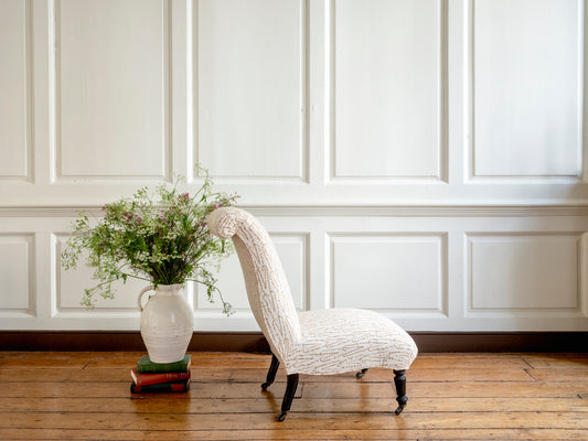 Serrata Dual Use Printed Linen Oyster/Old Gold