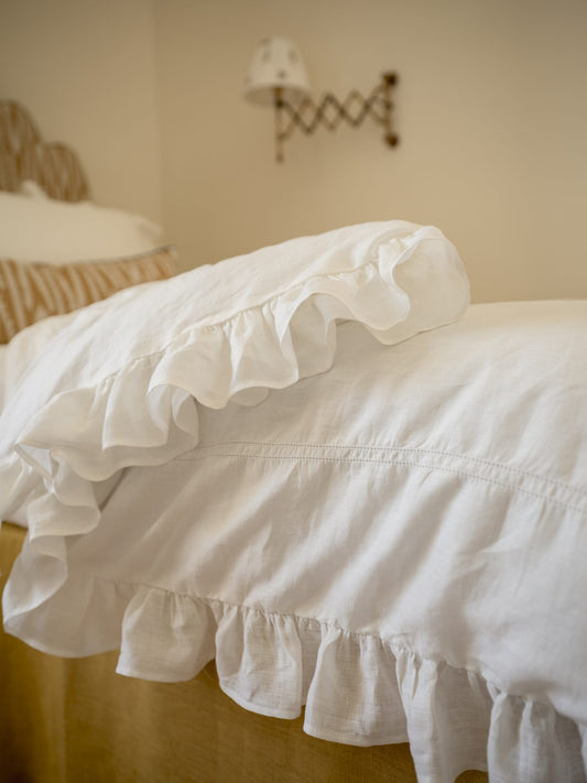 Ruffle Child's Size Duvet Cover and Pillowcase Set